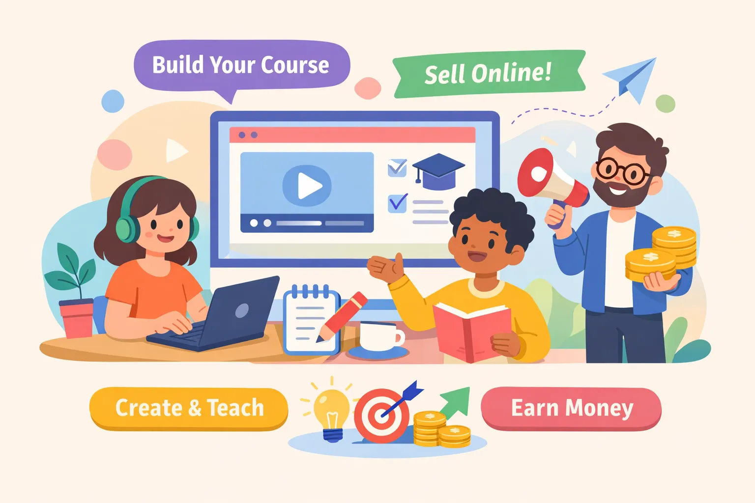 create an online course from scratch and start selling